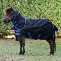 Horseware - Couverture d'extérieur Amigo Ripstop Plus Petite Turnout noir/ classic blue 200g