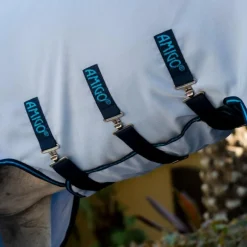 Horseware - Couverture d'extérieur Amigo Ripstop Hoody azure blue/ marine/ electric blue