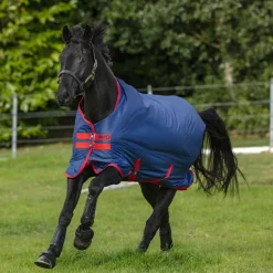 Horseware - Couverture d'extérieur imperméable Mio T/O Lite bleu/ rouge 0g