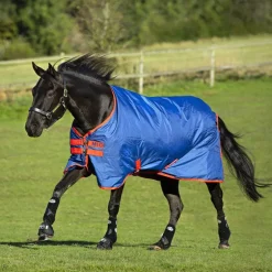 Horseware - Couverture d'extérieur imperméable Mio T/O Lite bleu/ rouge 0g