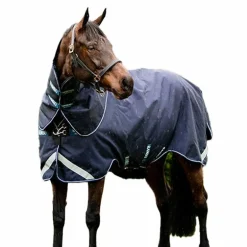 Horseware - Couverture d'extérieur Rambo Duo Force marine/ blanc 100g + 300g