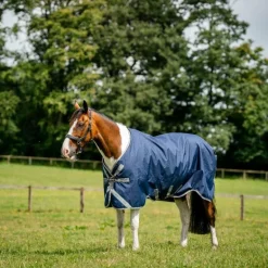 Horseware - Couverture d'extérieur Amigo Turnout marine/ titanium grey/ argent 250g