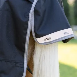 Horseware - Couverture d'extérieur Amigo Bravo Plus Pony Turnout noir/ titanium grey/ argent 0g