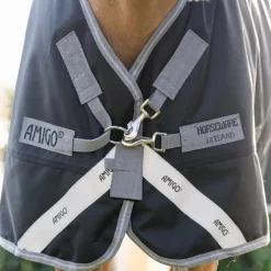 Horseware - Couverture d'extérieur Amigo Bravo Plus Pony Turnout noir/ titanium grey/ argent 0g