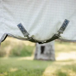 Horseware - Couverture d'extérieur Amigo Summer Plus marine check/ titanium grey/ argent