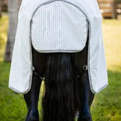 Horseware - Couverture d'extérieur Amigo Summer Plus marine check/ titanium grey/ argent