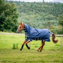 Horseware - Couverture d'extérieur Amigo Bravo 12 Plus marine/ titanium gris/ argent 250g