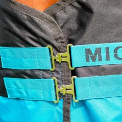 Horseware - Couverture d'extérieur Mio Turnout noir/ turquoise 200g