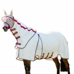 Horseware - Couverture extérieur d'été Rambo Optimo Supreme marine à carreaux/ cerise/ pêche/ bleu 0g