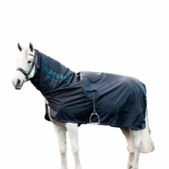 Horseware - Couverture imperméable de monte Rambo Mack in a Sack bordeaux/ marine/ gris