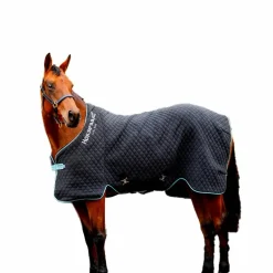 Horseware - Couverture séchante Autumn Cooler noir/ aqua/ argent 50g