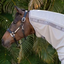 Horseware - Couvre-cou anti-mouches Amigo Bug Buster argent/ titanium grey/ argent