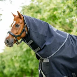 Horseware - Couvre-cou Rambo Supreme marine/ thunderstorm grey/ argent 150g