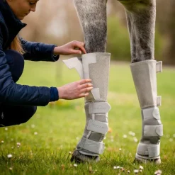 Horseware - Guêtres anti-mouches Tech-Fit Flyboot silver (x4)