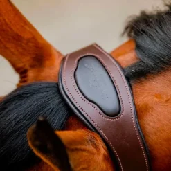 Horseware - Licol pour chevaux Signature Tressé marron/ marine/ blue haze