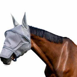 Horseware - Masque anti-mouches Rambo Fly Mask argent/ titanium grey/ argent