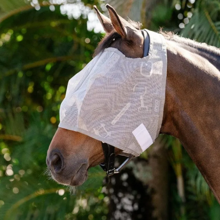 Horseware - Masque anti-mouches No Ears argent/ titanium grey/ argent