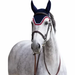 Jump'In - Bonnet pour chevaux Balthazar marine/ rouge