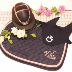 Jump'In - Tapis de selle Nacre marine/ rose