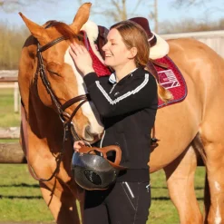 Jump'In - Tapis de selle Show One bordeaux/ marine