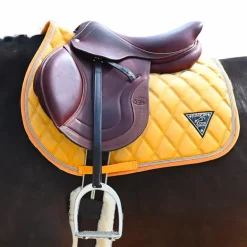 Jump'In - Tapis de selle Soft Velours jaune