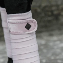 Kentucky Horsewear - Bandes de polo Velvet Pearls rose tendre (x4)