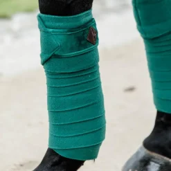 Kentucky Horsewear - Bandes de polo velvet vert foncé (x4)