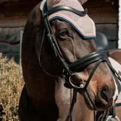 Kentucky Horsewear - Bonnet pour chevaux pied de poule bordeaux/ navy