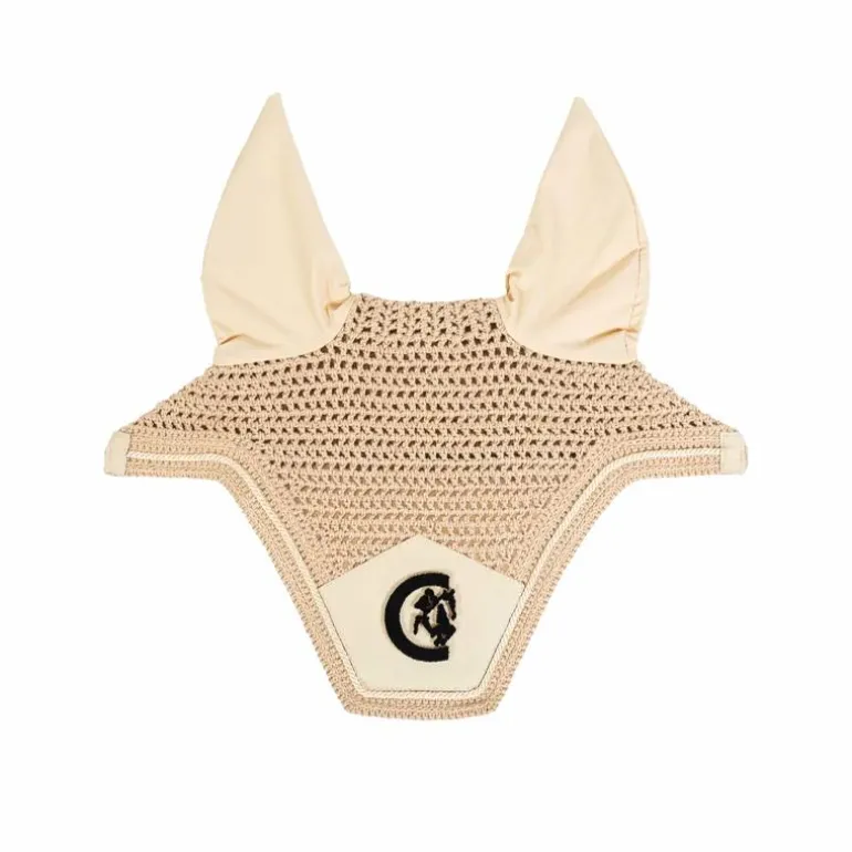 Kentucky Horsewear - Bonnet pour chevaux Wellington 3D logo beige