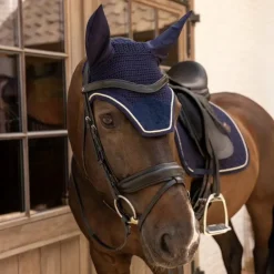 Kentucky Horsewear - Bonnet pour chevaux Wellington Velvet dark navy