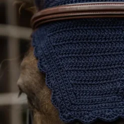 Kentucky Horsewear - Bonnet pour chevaux anti-mouche Wellington Wave marine