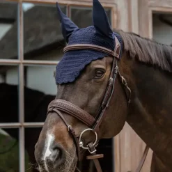 Kentucky Horsewear - Bonnet pour chevaux anti-mouche Wellington Wave marine