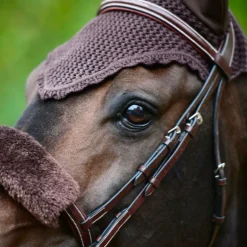 Kentucky Horsewear - Bonnet anti-mouches marron