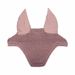 Kentucky Horsewear - Bonnet pour chevaux anti-bruits Wellington Velvet Mini Pearls vieux rose