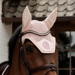 Kentucky Horsewear - Bonnet pour chevaux anti-bruits Wellington Sparkling vieux rose