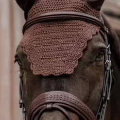 Kentucky Horsewear - Bonnet pour chevaux anti-mouche Wellington Wave marron