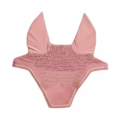 Kentucky Horsewear - Bonnet pour chevaux anti-bruits Wellington Velvet vieux rose