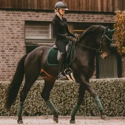 Kentucky Horsewear - Bonnet Wellington Velvet pearls vert sapin