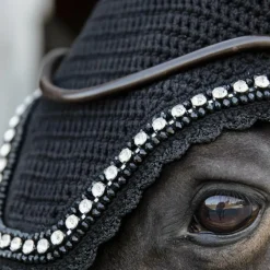 Kentucky Horsewear - Bonnet anti-mouche Wellington big stone & pearl noir