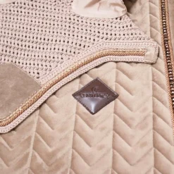 Kentucky Horsewear - Bonnet Wellington Velvet pearls beige