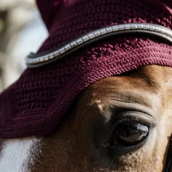 Kentucky Horsewear - Bonnet anti-mouche Wellington bordeaux