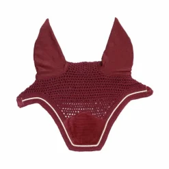 Kentucky Horsewear - Bonnet pour chevaux anti-bruits Wellington Velvet bordeaux