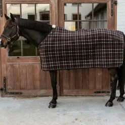 Kentucky Horsewear - Chemise séchante Fleece Heavy carreaux brun