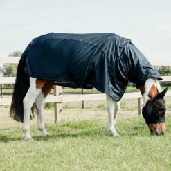 Kentucky Horsewear - Couverture combo anti-mouches et imperméable marine