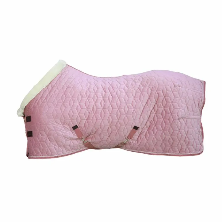 Kentucky Horsewear - Couverture de présentation velvet vieux rose 160g