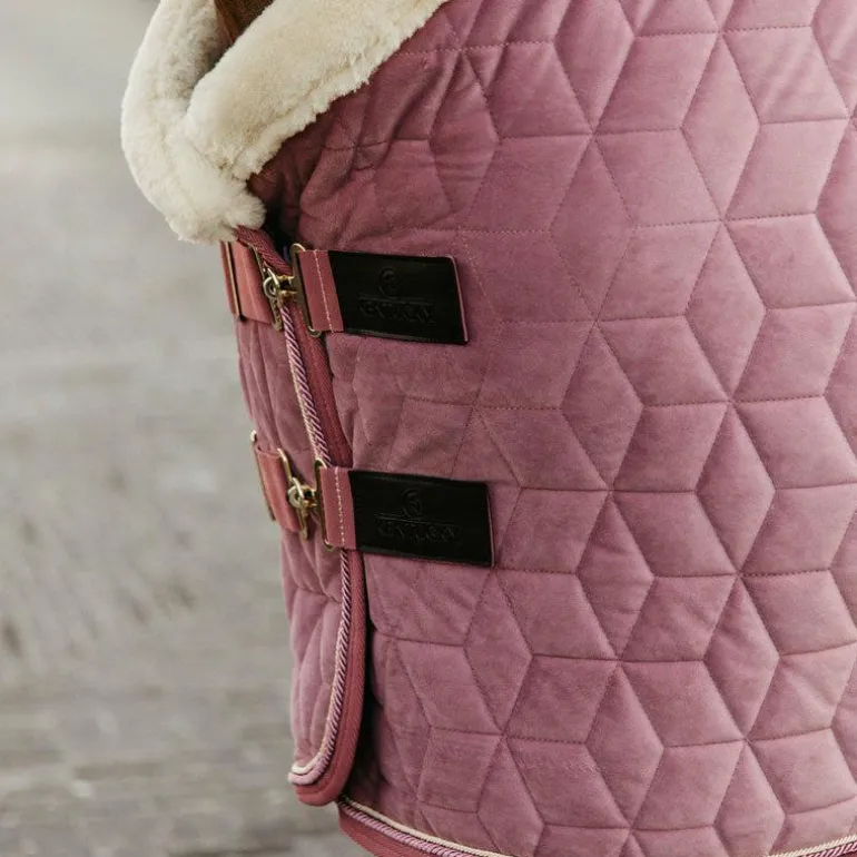 Kentucky Horsewear - Couverture de présentation velvet vieux rose 160g