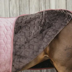 Kentucky Horsewear - Couverture de présentation velvet vieux rose 160g