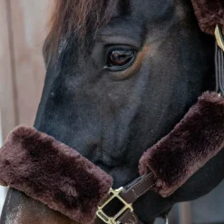 Kentucky Horsewear - Fourreaux de licol mouton marron 4 pcs