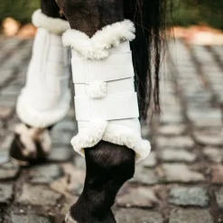Kentucky Horsewear - Guêtres cheval Turnout Air mouton synthétique blanc x2