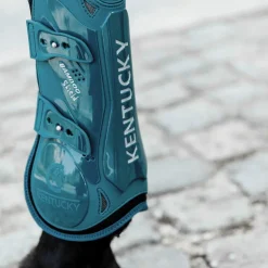 Kentucky Horsewear - Guêtres ouvertes Bamboo Elastic emeraude x2